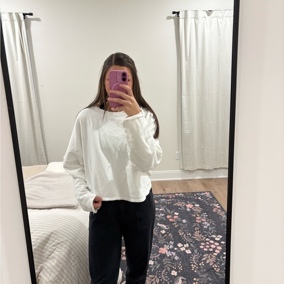 Free People Tops - Free People White Top With a Open Back 100% Cotton